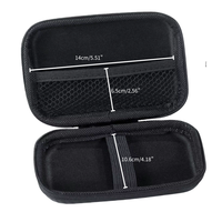 Étui de rangement noir EVA antichoc pour disque dur mobile sac de protection étanche pour voyage et camping à usage spécial