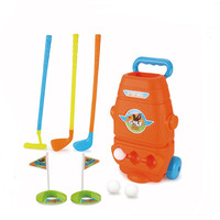 Ensemble de jouets de golf portables en plastique pour enfants, idéal pour l'entraînement sportif en extérieur, les clubs et les jeux de famille