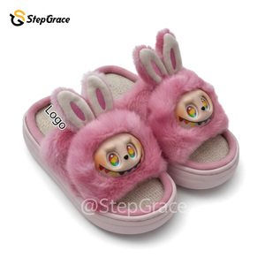 StepGrace sandal wanita, Labubu hangat musim dingin kualitas tinggi kustom sol anti selip - Product Image 3