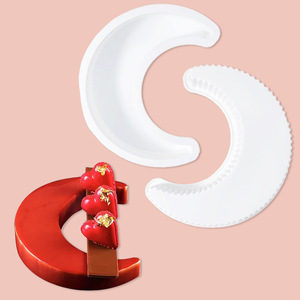 Moon Cake Mold Crescent Shape 10 Cavity Silicone Cake Mold For Baking Desserts - Product Image 1