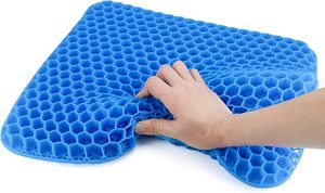 <span class=keywords><strong>Coussin</strong></span> de siège orthopédique carré personnalisable Cellthermo pour chaise de bureau, avec support en TPE et gel rafraîchissant pour soulager le coccyx et le stress - Product Image 2