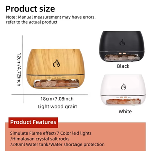 200ml Home Ultrasonic <strong>Electric</strong> Defusers Salt Lamp Crystal Lava Stone Flame Air Humidifier Essential <strong>Oil</strong> Aroma <strong>Diffuser</strong> - Product Image 6