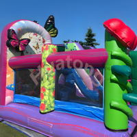 Château gonflable commercial Huatong pour enfants avec toboggan intégré, idéal pour la location