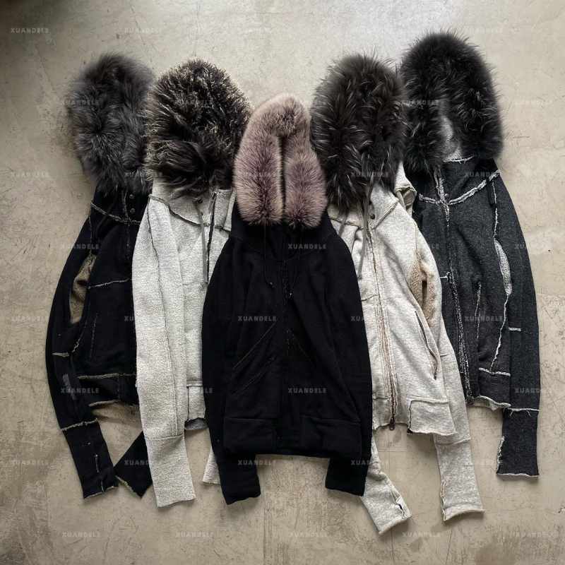 Winter Fur Hood Hoodies Heavy, Warm Customizable