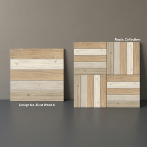 Carreaux de sol en porcelaine émaillée numérique aspect lattes de bois 400x400mm, robustes pour extérieur, pour parkings et zones de stationnement - Product Image 3