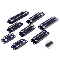 Conector BTB de PCB con orificio pasante, macho y hembra, con resorte, paso de 2.54mm, 2-9 polos, 2A, IP40, nailon, 4P, conector magnético Pogo Pin
