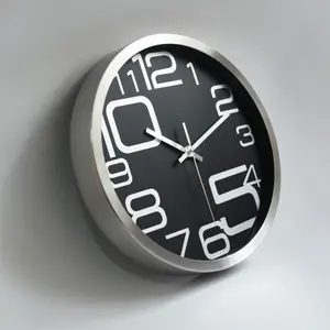 Cadre en métal de haute qualité en acier inoxydable décorer horloge murale