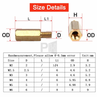 Entretoises hexagonales mâles et femelles en laiton M3 M4 M5 M6 pour carte mère, colonnes filetées hexagonales, vis d'entretoise pour carte PCB