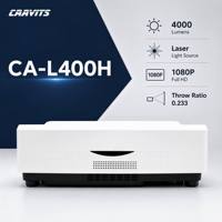 Projecteur laser CAAVITS UST 4000 lumens ANSI, 3D DLP 1080p, pour musée, projection immersive ultra courte portée, écran OEM