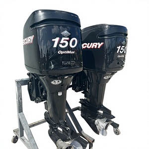 Prêt à être expédié : Paire de moteurs hors-bord Optimax 150 CV 2 temps 25 pouces de 2009, les plus vendus, avec équipements. - Product Image 1