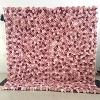 Décor mural personnalisé pour mariage, hôtel, toile de fond 3D, mur de fleurs enroulable, panneau de toile de fond en fleurs de pivoine artificielles en soie