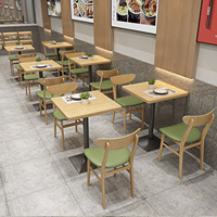 Table à manger en bois commerciale XINGYI DP-062, design carré moderne, durable, résistante à l'eau, facile à nettoyer, pour restaurant, café, hôtel, salon
