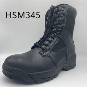 Lxg รองเท้าบูทผู้ชายหนังแท้สีดำกันลื่นสีดำเต็มรูปแบบรองเท้าบูทยุทธวิธี <span class=keywords><strong>DMS</strong></span> สำหรับฝึกซ้อมทุกวันรองเท้าบูทผู้ชายสีดำเย็บ HSM010แน่น - Product Image 4