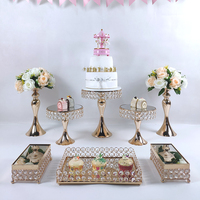 1 Buah-4 Buah Cake Stand Putaran Metal Cake Stand Dessert Display Cupcake Stand Pesta Pernikahan Ulang Tahun