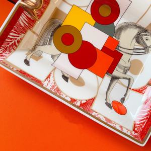 Cendrier de bureau en céramique coloré de style américain, ensemble de cadeaux de luxe, carré, personnalisé - Product Image 2