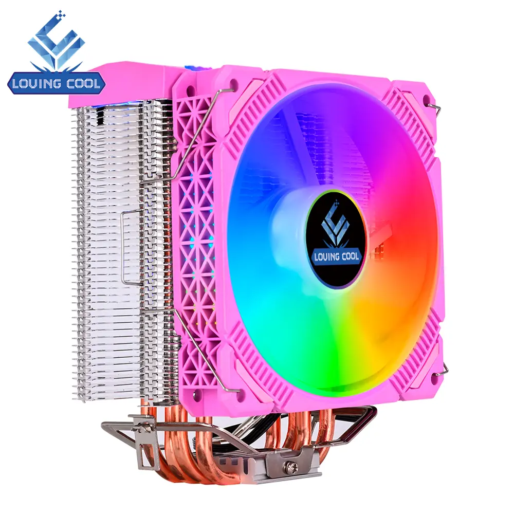 Loving Cool Heat Pipes CPU Cooler 4 Pin PWM RGB PC Quiet LGA 2011 775 1200 1150 1151 1155 X79 X99 AM3 AM4 CPU Cooling F
