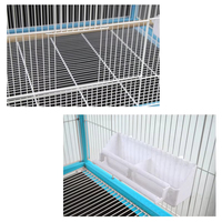 Cage à oiseaux carrée en métal massif respirant de haute qualité Joysing pour perroquets avec toit et bols à nourriture