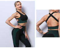 Ensemble de sport S-4XL pour la course et l'entraînement, soutien élevé, sans coutures, trois pièces : soutien-gorge de sport léopard, haut à manches longues et leggings