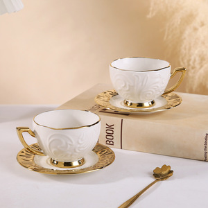 Arabic Vàng Gốm Espresso ly và ly cà phê sứ 6 ly với 6 đĩa Quà Tặng đóng hộp Bộ trà - Product Image 4