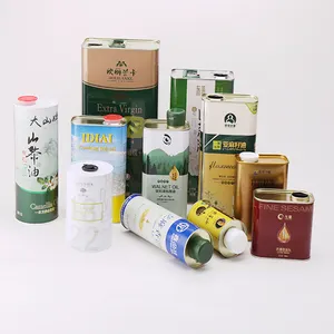 Can Tin Wholesale Food Grade Olive Oil 5L Can Rectangular Metal Tin Cans
