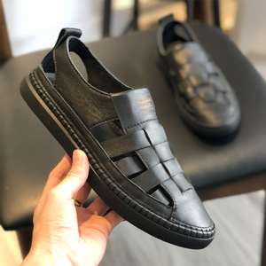 รองเท้าโลฟเฟอร์แบบสวมสำหรับผู้ชาย ฤดูใบไม้ผลิ/ฤดูร้อน ปี 2026  หน้าผ้า PU แบบโปร่ง  ปักโลโก้ที่หัวรองเท้า พื้นรองเท้าด้านกลางทำจากยาง พื้นรองเท้าด้านนอกกันลื่น - Product Image 4