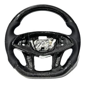 Volante Deportivo de Cuero para Cadillac XT5 CT6 con Fibra de Carbono Real Negra para XT5 CT6 2012 <span class=keywords><strong>2016</strong></span> 2018 2020 Personalizable - Product Image 1