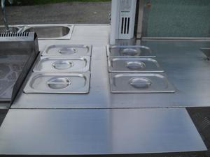 Carritos de Comida Móviles Mini de Acero Inoxidable con Freidora de Hot Dogs y Máquina para Snacks - Product Image 6