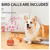 Interaktives Hundespielzeug Elektrischer Intelligenter Rollender Hüpfender Bewegungsaktivierter Vibrierender Hundeball mit Seil-Schwanz