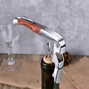 Chuyên nghiệp ưa thích bằng gỗ xử lý bồi bàn gỗ hồng sắc đôi bản lề đòn bẩy bằng gỗ rượu vang corkscrew với lá cắt - Product Image 3