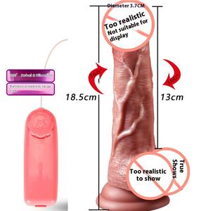 Muhuan Adult Sexspielzeug Realistischer schwingender Teleskop vibrator Weicher weiblicher Mastur bator Vibrierender Dildo - Product Image 4