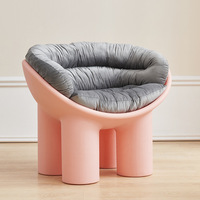 Chaises de siège de jambe d'éléphant d'enfants de meubles de salon de PE écologique nordique avec le coussin