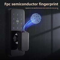Taiwan TTLock Serrure d'empreinte digitale de mot de passe intelligente en forme de boule pour les portes en bois Restez à la maison Connectivité WiFi Carte mémoire en aluminium