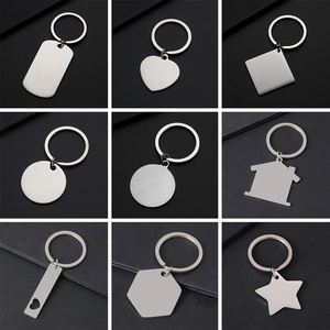 New Listing Custom Round Stainless Steel <b>Leather</b> <b>Keychains</b> Support Laser Marking - Product Image 5