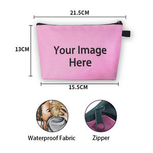 Sac de <span class=keywords><strong>maquillage</strong></span> imprimé magique noir pour filles africaines, pochette de toilette, organisateur de voyage, trousse de <span class=keywords><strong>maquillage</strong></span> cosmétique pour femmes - Product Image 2