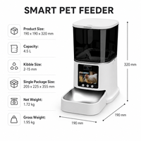 Distributeur automatique de nourriture pour animaux de compagnie, contrôle par application, distribution de portions programmée, caméra, interaction vocale, étanche, système de batterie de secours, 4,5 L