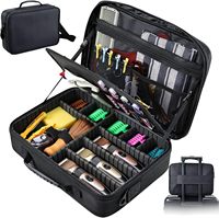 Sac de rangement professionnel pour barbier, détachable, avec panneau à 6 compartiments pour ciseaux, léger, portable, résistant à l'eau, pour voyage