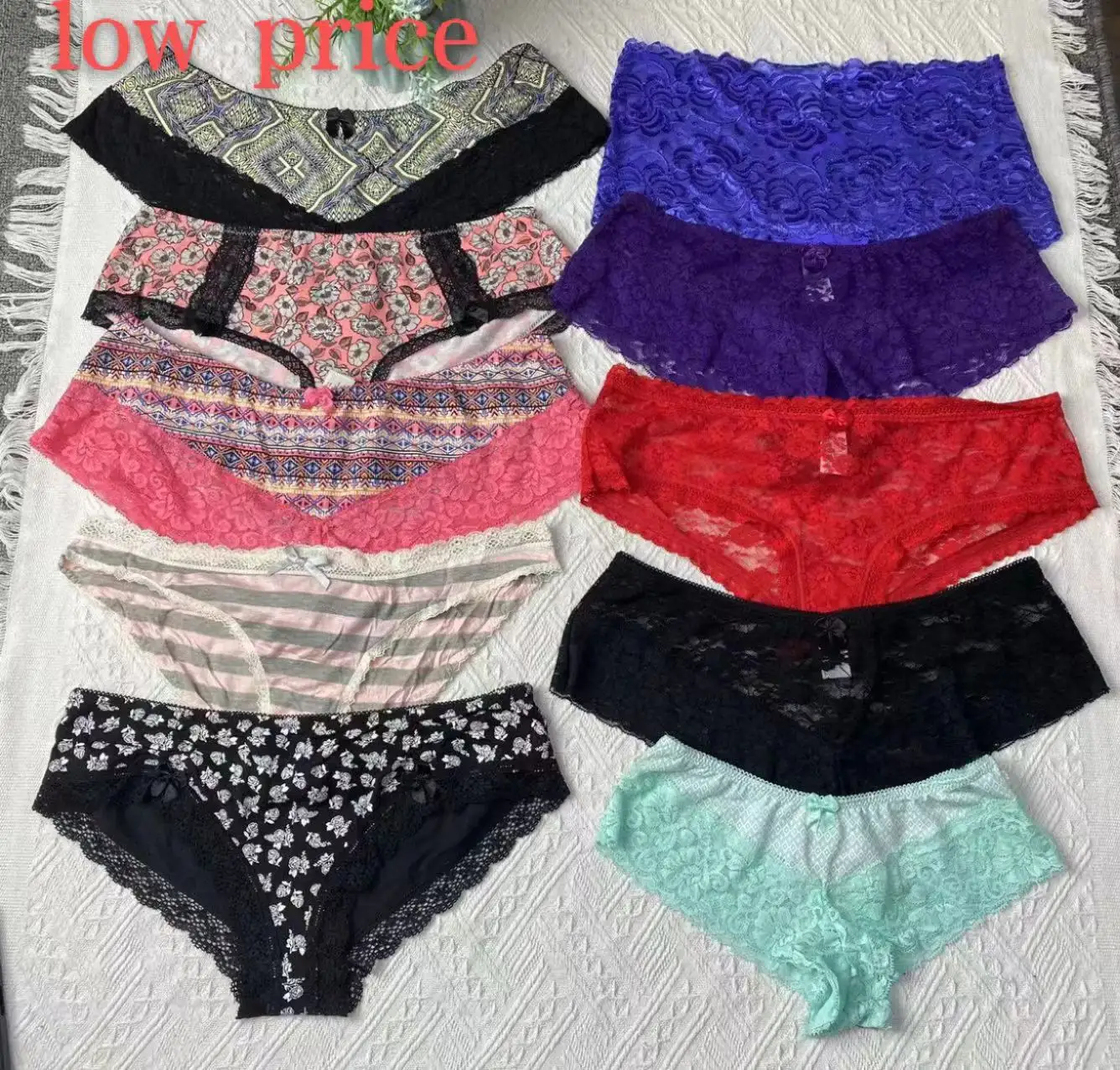 Low price inventory High quality women panties cotton lace large size women sexy underwear