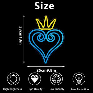 LEDキングダムハーツアニメネオンライト、壁飾り、ゲーマーのためのマンケイブ、ゲームルームの装飾、ホームパーティー、寝室、風景に最適 - Product Image 5