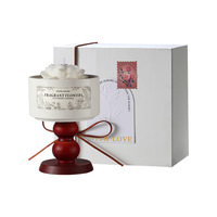 Aromatherapie-Gelee-Kerzen-Geschenkbox: Hochwertige Sojawachs-Kerze mit langanhaltendem Duft, Blumenform, Keramikgefäß, 20-40 Stunden Brenndauer