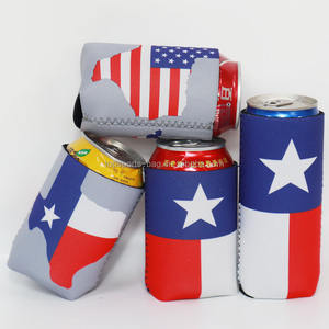 Pewarna sublimasi bendera <span class=keywords><strong>Texas</strong></span> dapat dilipat bir dapat pendingin 12 oz minuman Neoprene dapat mencakup lengan - Product Image 3