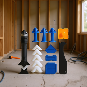 Juego de pistola de calafateo manual, 14 piezas, cabezales de silicona de precisión de metal para construcción, herramientas de bricolaje - Product Image 2