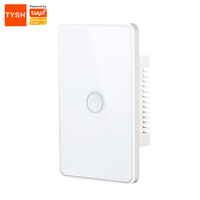 TYSH Applique murale électrique Smart Home Contrôleur d'écran tactile Télécommande Alexa Interrupteur intelligent Wifi Courant maximum 16A Fabriqué en PC ABS