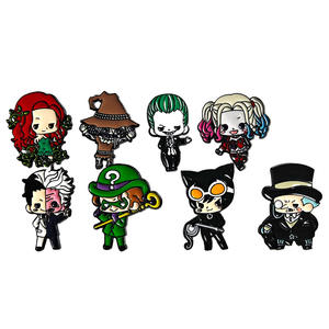 Nuevo broche de Anime Gotham Suicide Squad Joker Catwoman Riddler insignias negro niquelado Metal fundido con grabado - Product Image 1