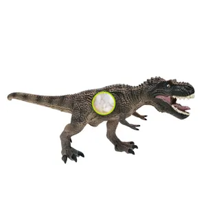 65厘米长大实T-rex模型软塑料棉填充物恐龙软玩具与IC
