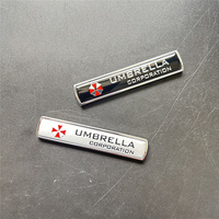 1 pièce Autocollant de style automobile en alliage d'aluminium 3D Umbrella Corporation, décorations d'emblèmes 3D, badge, accessoires automobiles