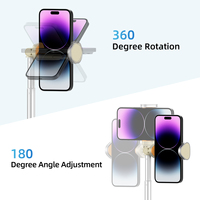 Trépied pliable en alliage d'aluminium kaki pour téléphone, perche à selfie extensible avec télécommande sans fil compatible avec iPhone 60 pouces Android