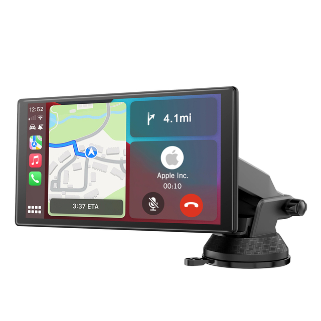 Portable Wireless Carplay for Car,7" Touch Screen Car Stereo with Carplay & Android Auto, BT/FM/AUX/GPS/Mirror/Voice Control