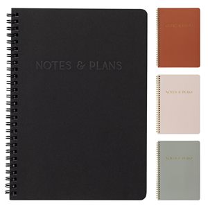 Customizable Leather A5 Hardcover Spiral Daily <b>Planner</b> 100 Sheets Lined Paper Sleek Durable Cover Premium Quality Multiple Gift - Product Image 1