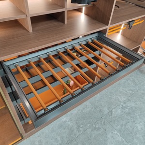 <span class=keywords><strong>Porte</strong></span>-<span class=keywords><strong>pantalon</strong></span> <span class=keywords><strong>coulissant</strong></span> en alliage d'aluminium pour armoire, organisateur de rangement pour pantalons, cravates, foulards, gain de place, support de rangement robuste pour placard - Product Image 5