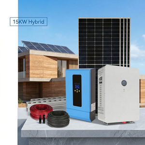 Système <span class=keywords><strong>solaire</strong></span> de 15 kW pour la maison, <span class=keywords><strong>kit</strong></span> <span class=keywords><strong>solaire</strong></span> complet pour toit avec <span class=keywords><strong>batterie</strong></span> au <span class=keywords><strong>lithium</strong></span> pour stockage d'énergie de secours - Product Image 1